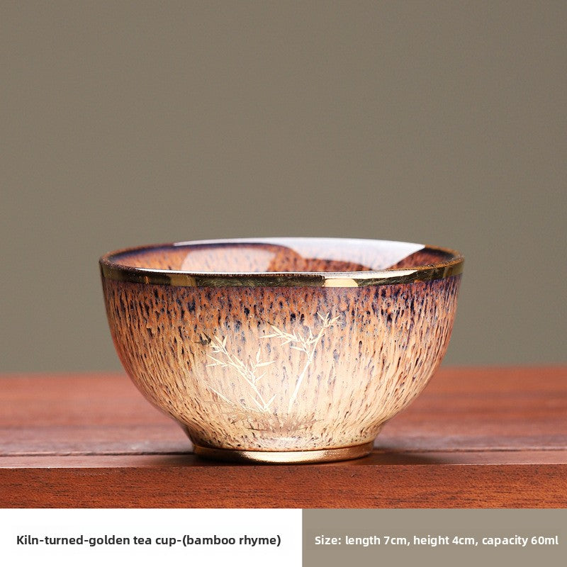 Unique Kiln-Change Tea Cup, One-of-a-Kind Master Cup, Kung Fu Tea Set Single Bowl