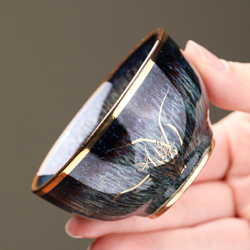 Unique Kiln-Change Tea Cup, One-of-a-Kind Master Cup, Kung Fu Tea Set Single Bowl