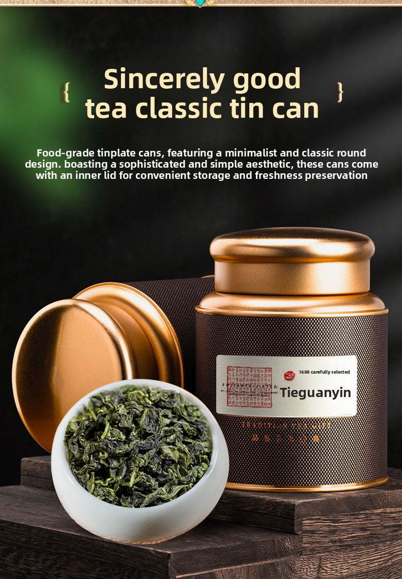 Black Obsidian Series Anxi Oolong Tea Tieguanyin Tea 250g with Gift Bag and Tin Box Strong Aroma Gift