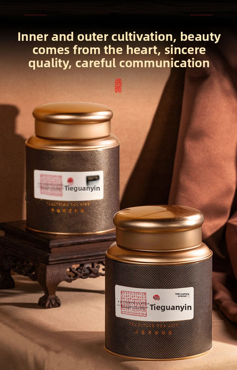 Black Obsidian Series Anxi Oolong Tea Tieguanyin Tea 250g with Gift Bag and Tin Box Strong Aroma Gift