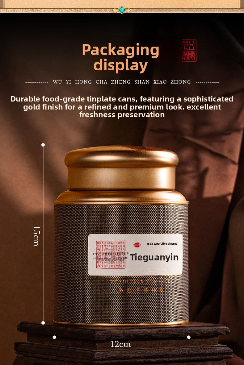 Black Obsidian Series Anxi Oolong Tea Tieguanyin Tea 250g with Gift Bag and Tin Box Strong Aroma Gift