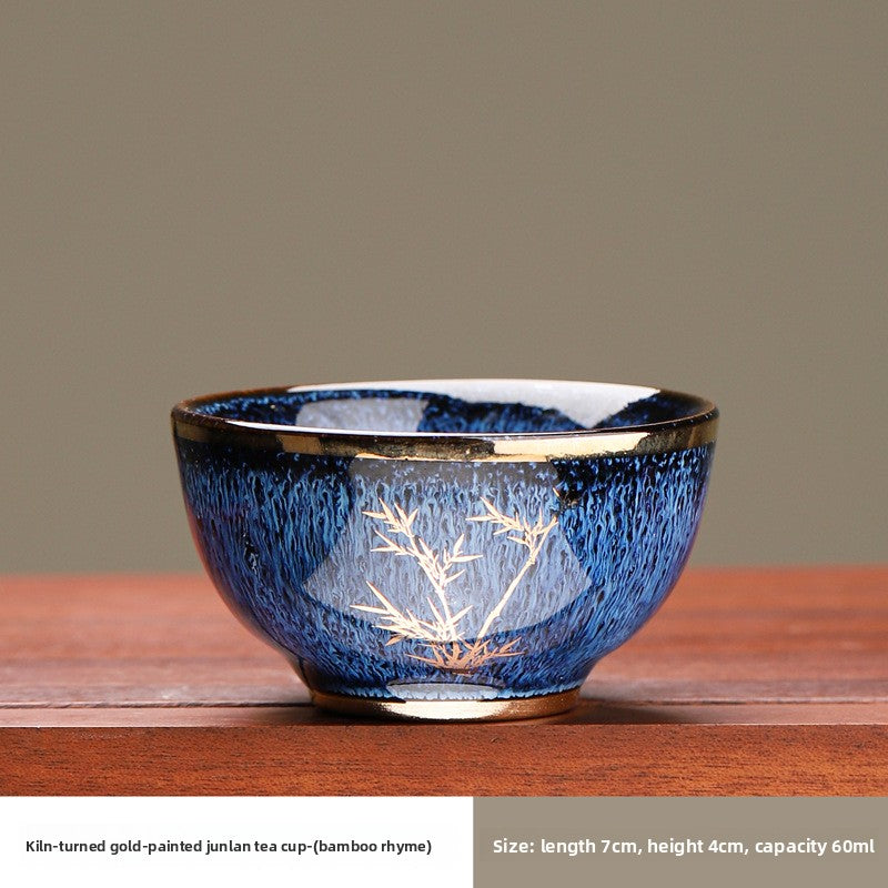Unique Kiln-Change Tea Cup, One-of-a-Kind Master Cup, Kung Fu Tea Set Single Bowl