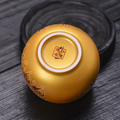 Eight Horses Picture Dragon King Cup Zen Meditation Cup Single Cup Master's Tasting Cup Ceramic Tea Set