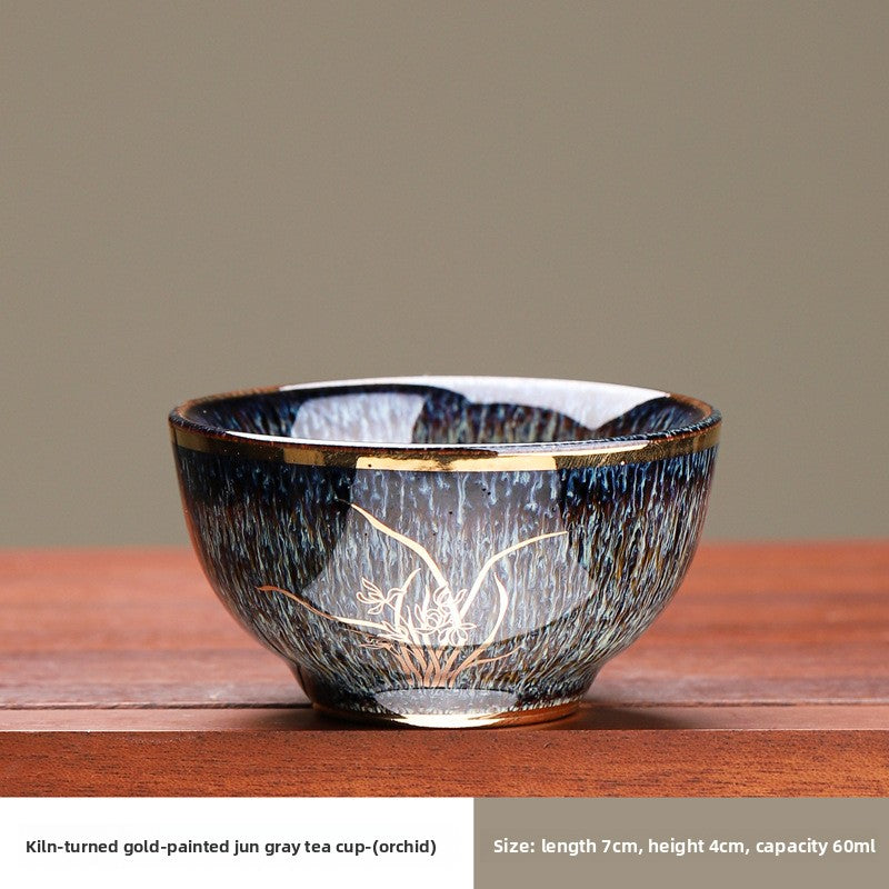 Unique Kiln-Change Tea Cup, One-of-a-Kind Master Cup, Kung Fu Tea Set Single Bowl
