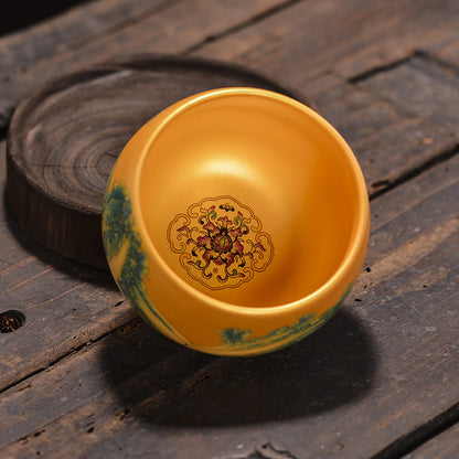 Eight Horses Picture Dragon King Cup Zen Meditation Cup Single Cup Master's Tasting Cup Ceramic Tea Set