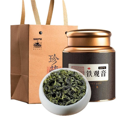 Black Obsidian Series Anxi Oolong Tea Tieguanyin Tea 250g with Gift Bag and Tin Box Strong Aroma Gift
