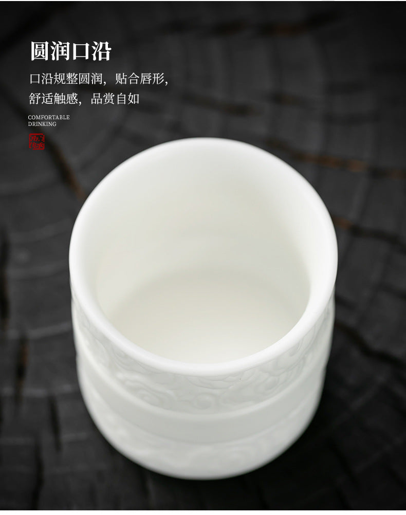 [Warm and Jade-like] Ice Type Master Cup Single Cup Kung Fu Tea Set Special
