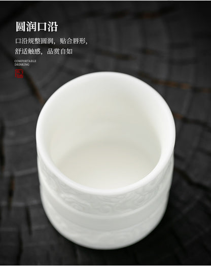 [Warm and Jade-like] Ice Type Master Cup Single Cup Kung Fu Tea Set Special