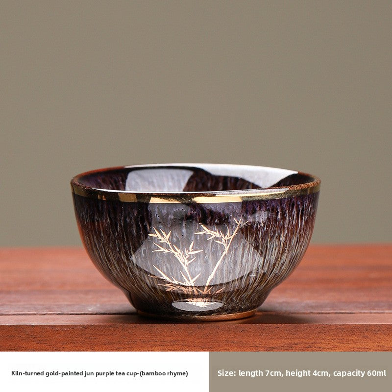 Unique Kiln-Change Tea Cup, One-of-a-Kind Master Cup, Kung Fu Tea Set Single Bowl