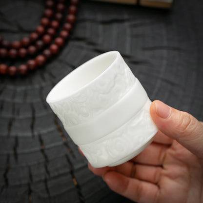 [Warm and Jade-like] Ice Type Master Cup Single Cup Kung Fu Tea Set Special