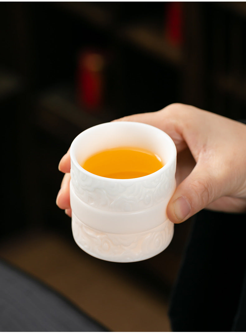 [Warm and Jade-like] Ice Type Master Cup Single Cup Kung Fu Tea Set Special