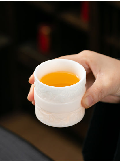 [Warm and Jade-like] Ice Type Master Cup Single Cup Kung Fu Tea Set Special