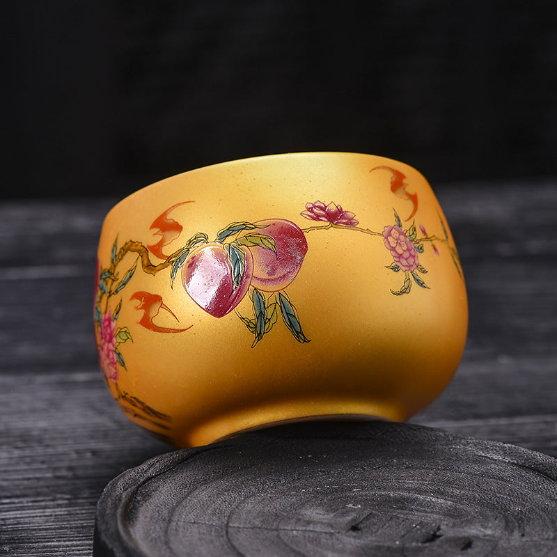 Eight Horses Picture Dragon King Cup Zen Meditation Cup Single Cup Master's Tasting Cup Ceramic Tea Set