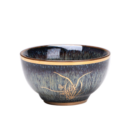 Unique Kiln-Change Tea Cup, One-of-a-Kind Master Cup, Kung Fu Tea Set Single Bowl
