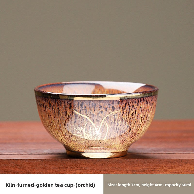 Unique Kiln-Change Tea Cup, One-of-a-Kind Master Cup, Kung Fu Tea Set Single Bowl