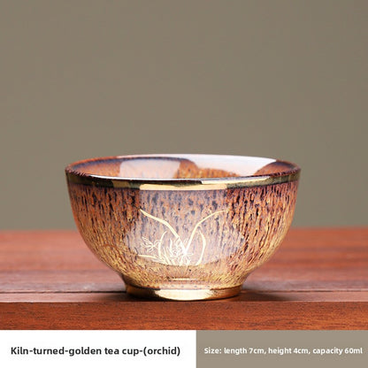 Unique Kiln-Change Tea Cup, One-of-a-Kind Master Cup, Kung Fu Tea Set Single Bowl