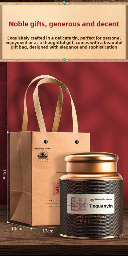 Black Obsidian Series Anxi Oolong Tea Tieguanyin Tea 250g with Gift Bag and Tin Box Strong Aroma Gift
