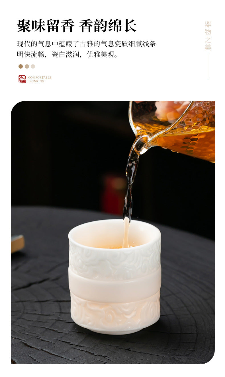 [Warm and Jade-like] Ice Type Master Cup Single Cup Kung Fu Tea Set Special