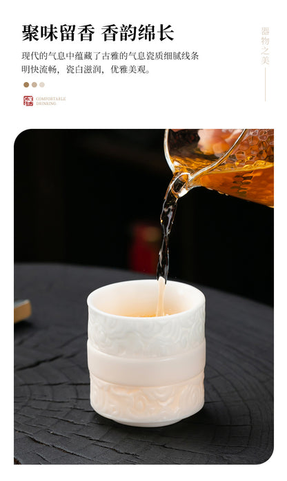 [Warm and Jade-like] Ice Type Master Cup Single Cup Kung Fu Tea Set Special