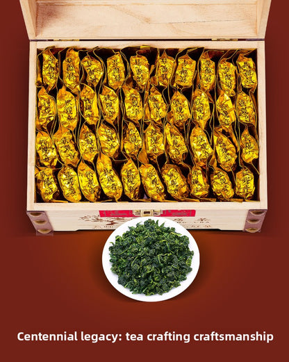 Anxi Strong Fragrance Tieguanyin Oolong Tea 500g Solid Wood Gift Box Traditional Charcoal Roasting Craft High Mountain Orchid Fragrance Seven Pours of Residual Fragrance