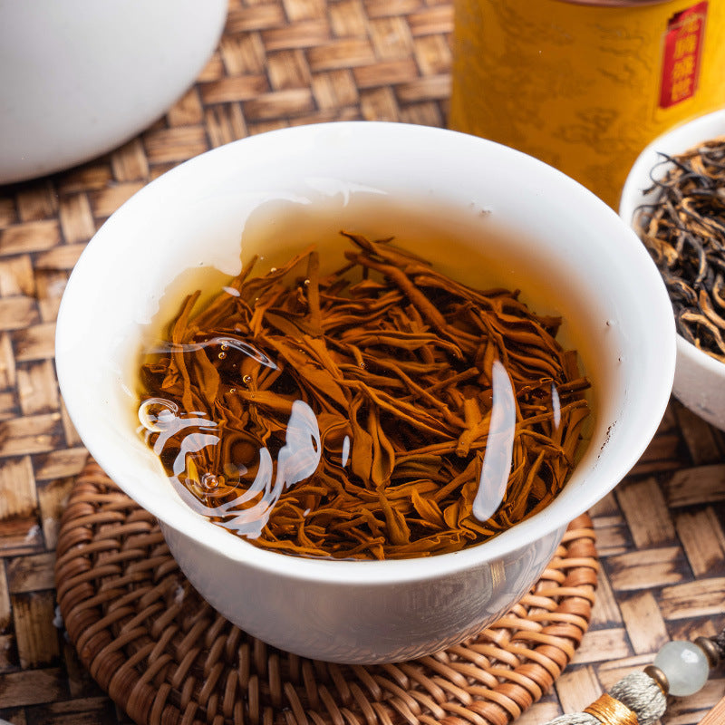 Wuyi Mountain Golden Jun Mei Black Tea - 250g Gift Box with Iron Canister | Premium Lapsang Souchong with Honey & Fruit Notes