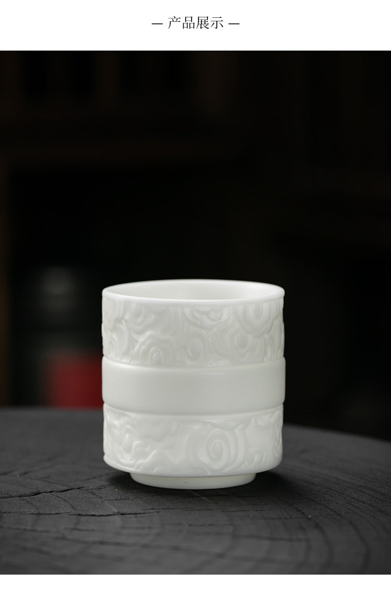 [Warm and Jade-like] Ice Type Master Cup Single Cup Kung Fu Tea Set Special