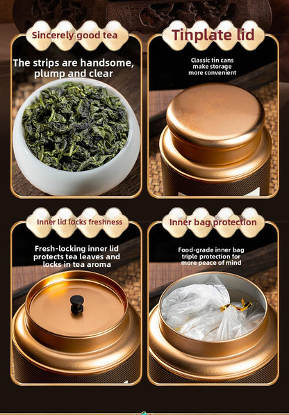 Black Obsidian Series Anxi Oolong Tea Tieguanyin Tea 250g with Gift Bag and Tin Box Strong Aroma Gift