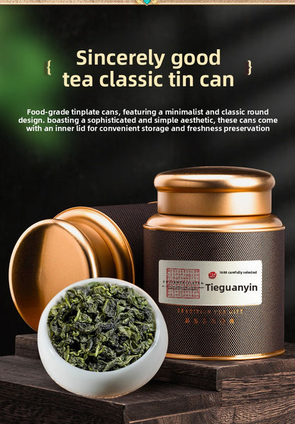 Black Obsidian Series Anxi Oolong Tea Tieguanyin Tea 250g with Gift Bag and Tin Box Strong Aroma Gift