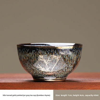 Unique Kiln-Change Tea Cup, One-of-a-Kind Master Cup, Kung Fu Tea Set Single Bowl
