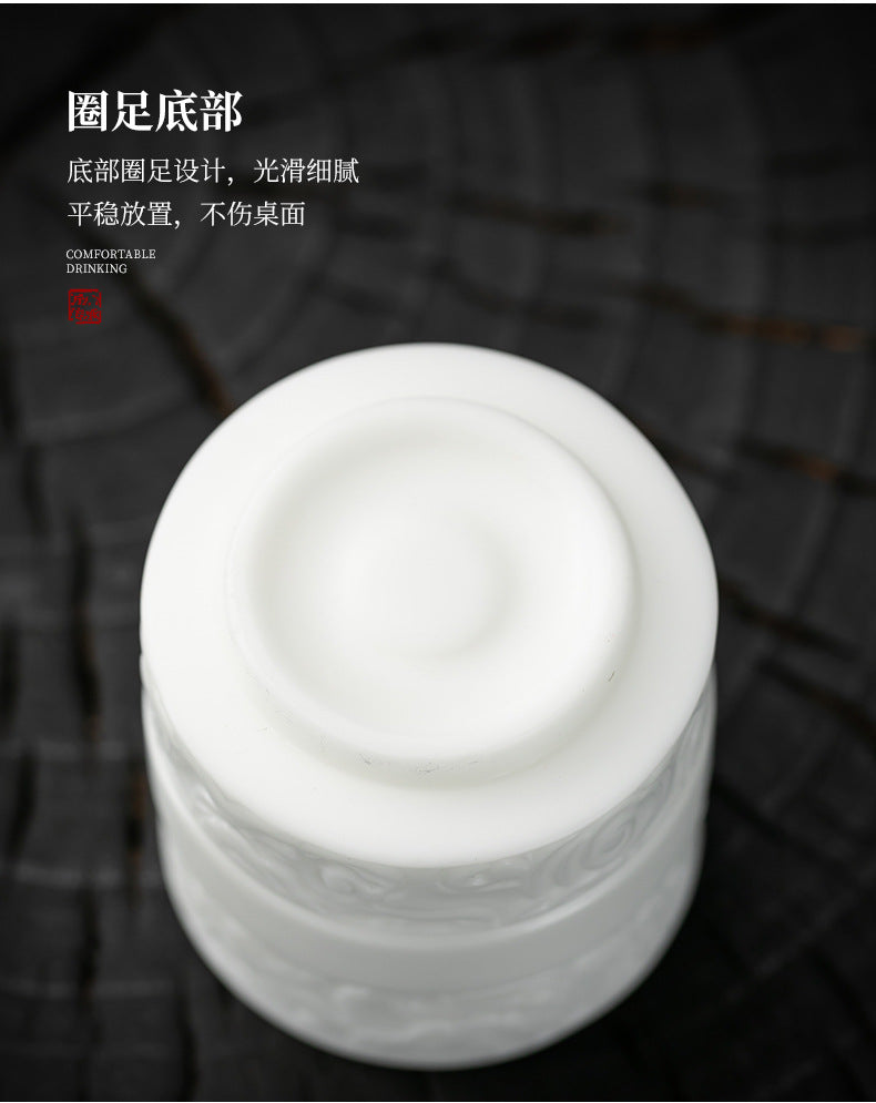 [Warm and Jade-like] Ice Type Master Cup Single Cup Kung Fu Tea Set Special