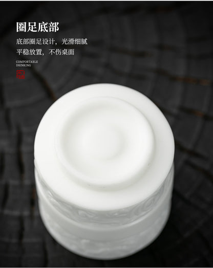 [Warm and Jade-like] Ice Type Master Cup Single Cup Kung Fu Tea Set Special