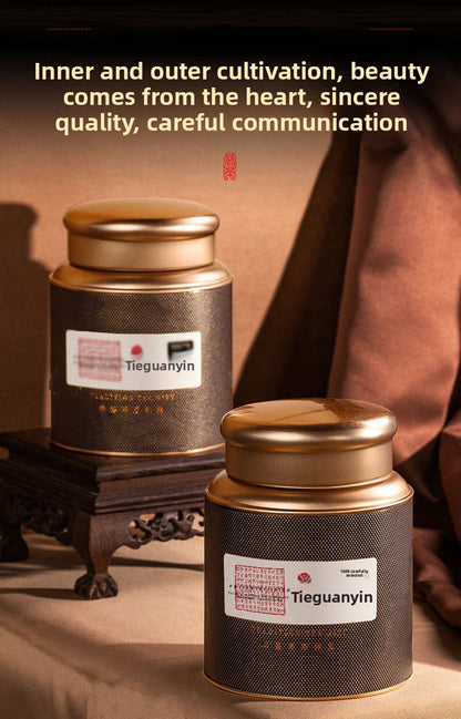 Black Obsidian Series Anxi Oolong Tea Tieguanyin Tea 250g with Gift Bag and Tin Box Strong Aroma Gift