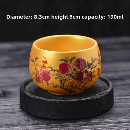 Eight Horses Picture Dragon King Cup Zen Meditation Cup Single Cup Master's Tasting Cup Ceramic Tea Set