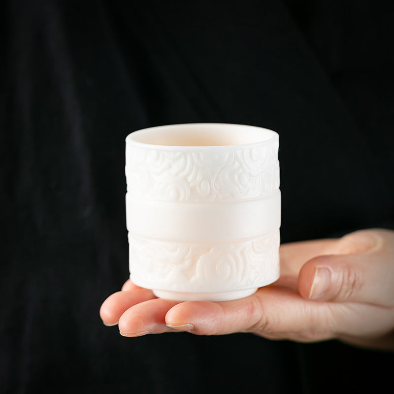 [Warm and Jade-like] Ice Type Master Cup Single Cup Kung Fu Tea Set Special