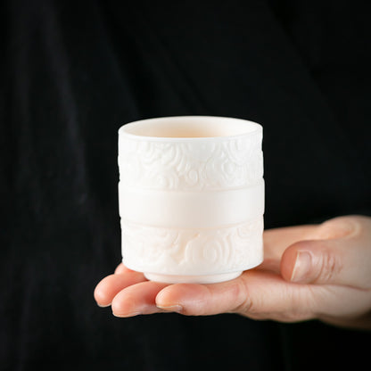 [Warm and Jade-like] Ice Type Master Cup Single Cup Kung Fu Tea Set Special