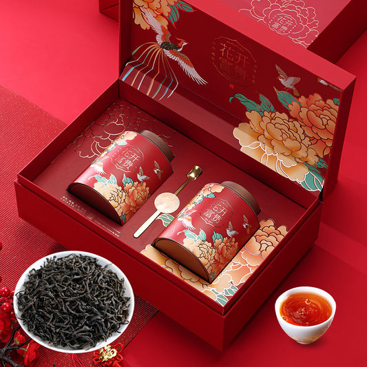 Floral Fragrance Lapsang Souchong Black Tea Strong Aroma Tea Leaves - 250g Gift Box |       Traditional smoking craft, pine wood aroma and floral sweetness