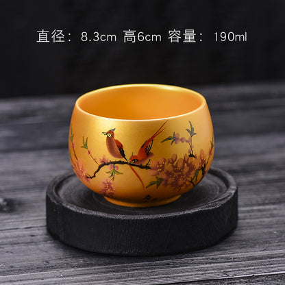Eight Horses Picture Dragon King Cup Zen Meditation Cup Single Cup Master's Tasting Cup Ceramic Tea Set