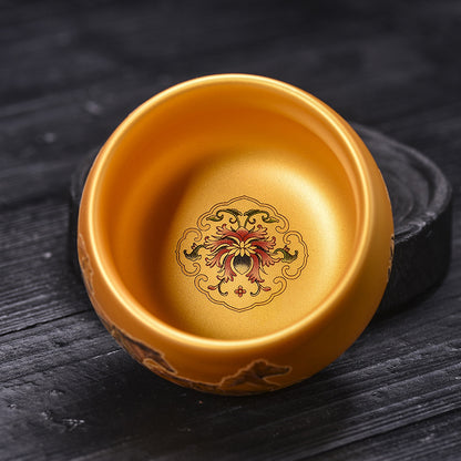 Eight Horses Picture Dragon King Cup Zen Meditation Cup Single Cup Master's Tasting Cup Ceramic Tea Set