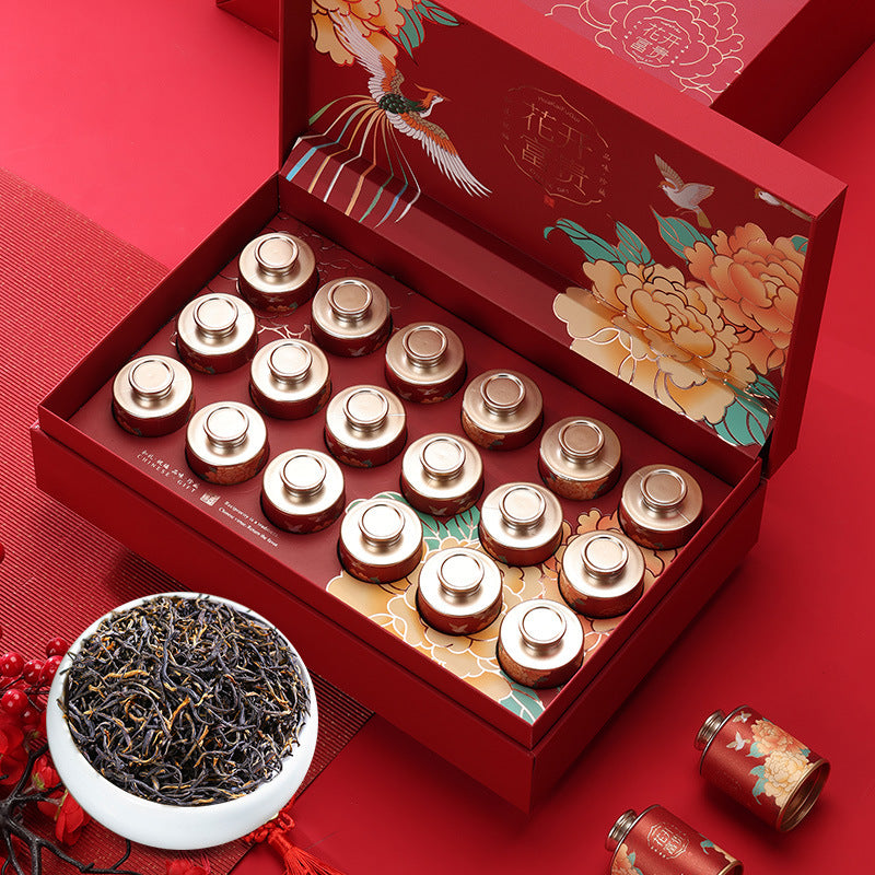 Floral Fragrance Lapsang Souchong Black Tea Strong Aroma Tea Leaves - 250g Gift Box |       Traditional smoking craft, pine wood aroma and floral sweetness