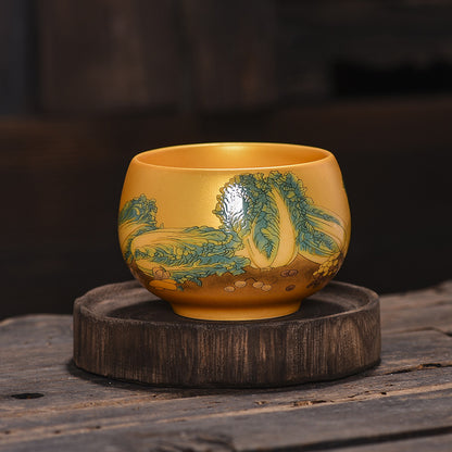 Eight Horses Picture Dragon King Cup Zen Meditation Cup Single Cup Master's Tasting Cup Ceramic Tea Set