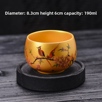 Eight Horses Picture Dragon King Cup Zen Meditation Cup Single Cup Master's Tasting Cup Ceramic Tea Set