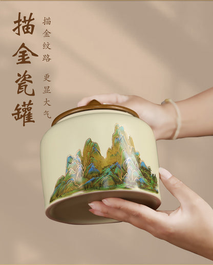 Bi Luo Chun Green Tea - 500g in Ceramic Canister