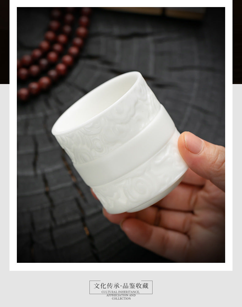 [Warm and Jade-like] Ice Type Master Cup Single Cup Kung Fu Tea Set Special