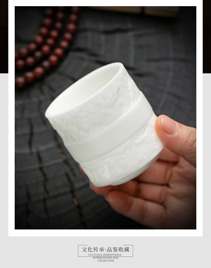 [Warm and Jade-like] Ice Type Master Cup Single Cup Kung Fu Tea Set Special