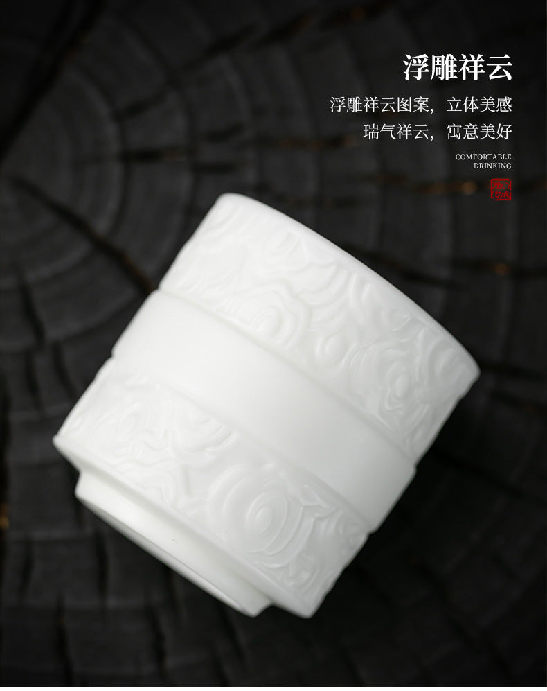 [Warm and Jade-like] Ice Type Master Cup Single Cup Kung Fu Tea Set Special