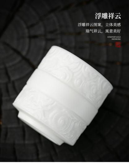 [Warm and Jade-like] Ice Type Master Cup Single Cup Kung Fu Tea Set Special