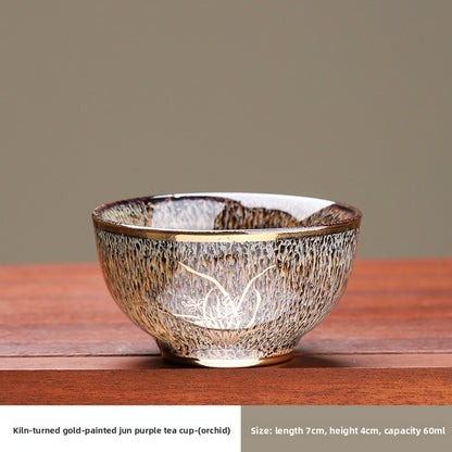 Unique Kiln-Change Tea Cup, One-of-a-Kind Master Cup, Kung Fu Tea Set Single Bowl