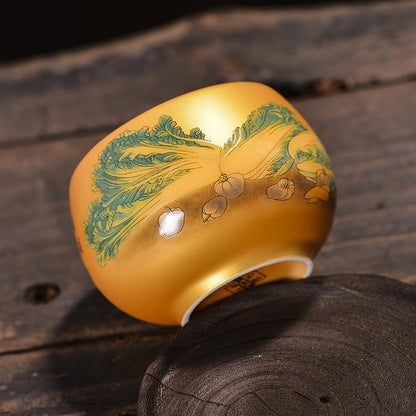 Eight Horses Picture Dragon King Cup Zen Meditation Cup Single Cup Master's Tasting Cup Ceramic Tea Set