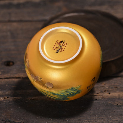 Eight Horses Picture Dragon King Cup Zen Meditation Cup Single Cup Master's Tasting Cup Ceramic Tea Set