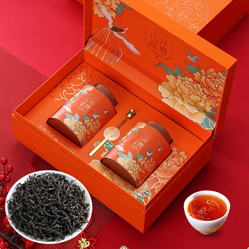Floral Fragrance Lapsang Souchong Black Tea Strong Aroma Tea Leaves - 250g Gift Box |       Traditional smoking craft, pine wood aroma and floral sweetness